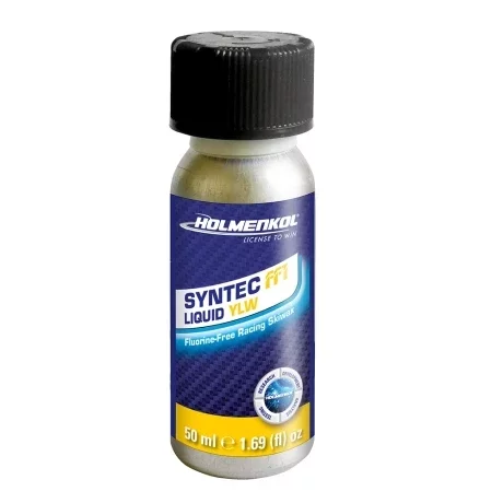 Ceara acceleratoare de cursa fara fluor, Holmenkol Syntec FF1 Liquid YLW, temperatura zapada 0 si -6 grade C, 50 ml