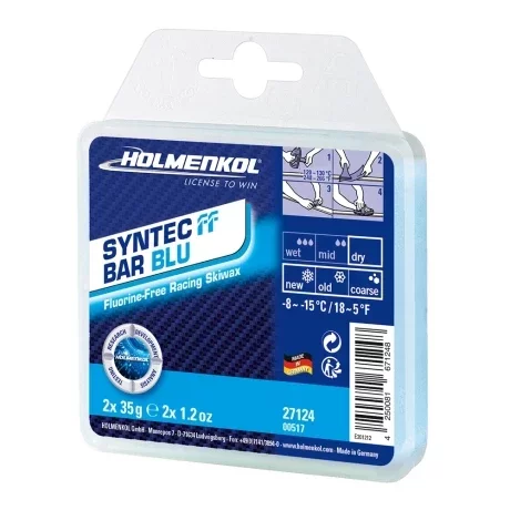 Ceara de cursa Holmenkol Syntec FF Bar BLU, temperatura  zapada -8 si -15 grade C, 2x35g