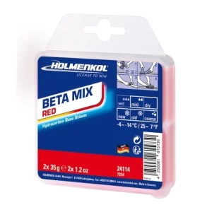 Ceara solida Holmenkol Betamix RED, temperatura zapada -4 si -14 grade C, 2x 35g