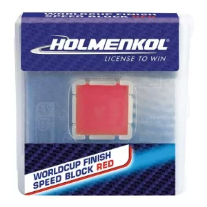 Ceara accelerator de cursa, Holmenkol Worldcup Finish Speed Block Red, 10g, temperatura zapada -6°C la -12°C