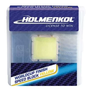 Ceara accelerator de cursa, Holmenkol Worldcup Finish Speed Block Yellow, 10g, temperatura zapada 0°C la -5°C